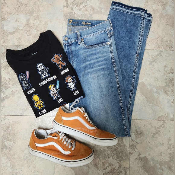 NWOT-For All Mankind Women Designer Tailorless Dojo In Heidi  Jeans Size:32 - Picture 3 of 14